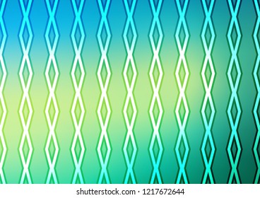 Light Green, Yellow vector backdrop with lines, cubes. Glitter abstract illustration with colorful lines, rhombuses. Pattern for websites, landing pages.