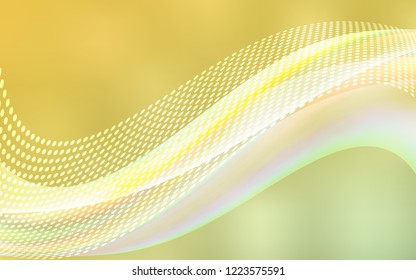 Light Green, Yellow vector backdrop with dots and lines. Modern abstract colorful illustration with spheres and lines. Design for your business advert.