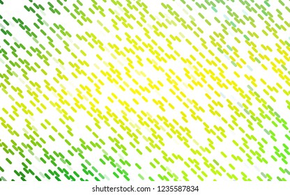 Light Green, Yellow vector backdrop with long lines. Lines on blurred abstract background with gradient. Pattern for websites, landing pages.