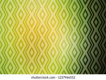 Light Green, Yellow vector backdrop with lines, cubes. Colorful illustration with lines, cubes on abstract template. Best design for your ad, poster, banner.