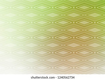 Light Green, Yellow vector backdrop with lines, cubes. Modern geometric abstract illustration with lines, squares. Pattern for ads, posters, banners.