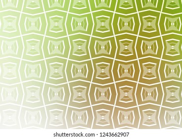 Light Green, Yellow vector backdrop with long lines. Shining illustration with lines on abstract template. Best design for your ad, poster, banner.