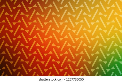 Light Green, Yellow vector backdrop with lines, triangles. Modern abstract illustration with colorful triangles. Modern template for landing page.