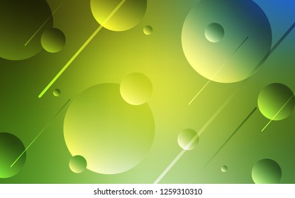 Light Green, Yellow vector backdrop with dots. Glitter abstract illustration with blurred drops of rain. Pattern can be used as texture of wallpapers.