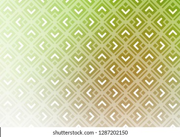 Light Green, Yellow vector backdrop with lines, cubes. Colorful illustration with lines, cubes on abstract template. Pattern for ads, posters, banners.