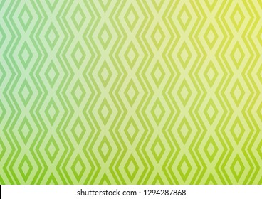 Light Green, Yellow vector backdrop with lines, cubes. Shining colorful illustration with lines, rectangles. Best design for your ad, poster, banner.