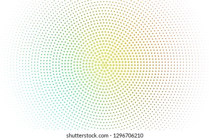 Light Green, Yellow vector  backdrop with dots. Abstract illustration with colored bubbles in nature style. Design for your business advert.