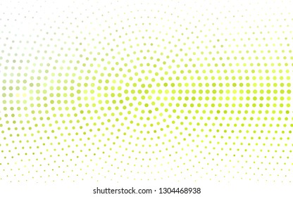Light Green, Yellow vector  backdrop with dots. Blurred decorative design in abstract style with bubbles. Pattern for futuristic ad, booklets.
