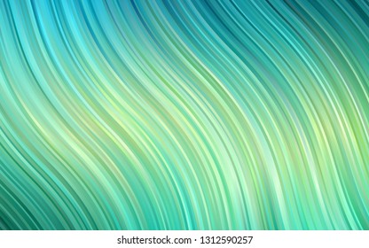Light Green, Yellow vector backdrop with bent lines. An elegant bright illustration with gradient. Pattern for your business design.