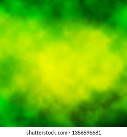 Light Green, Yellow vector backdrop with cumulus. Colorful illustration with abstract gradient clouds. Colorful pattern for appdesign.