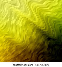 Light Green, Yellow vector backdrop with circular arc. Bright sample with colorful bent lines, shapes. Pattern for busines booklets, leaflets