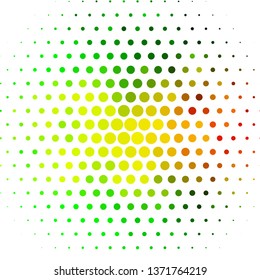 Light Green, Yellow vector backdrop with circles. Abstract colorful disks on simple gradient background. Pattern for booklets, leaflets.