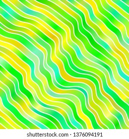 Light Green, Yellow vector backdrop with circular arc. Gradient illustration in simple style with bows. Best design for your ad, poster, banner.