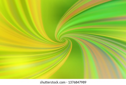 Light Green, Yellow vector backdrop with bent lines. Modern gradient abstract illustration with bandy lines. A completely new template for your design.