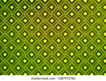 Light Green, Yellow vector backdrop with lines, cubes. Shining colorful illustration with lines, rectangles. Pattern for websites, landing pages.