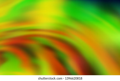 Light Green, Yellow vector backdrop with wry lines. Modern gradient abstract illustration with bandy lines. Elegant pattern for a brand book.