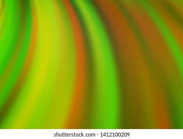Light Green, Yellow vector backdrop with bent lines. Shining illustration, which consist of blurred lines, circles. New composition for your brand book.