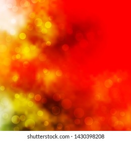 Light Green, Yellow vector backdrop with circles. Illustration with set of shining colorful abstract spheres. Design for posters, banners.