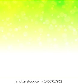 Light Green, Yellow vector backdrop with circles. Abstract illustration with colorful spots in nature style. Pattern for wallpapers, curtains.