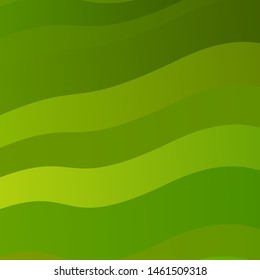 Light Green, Yellow vector backdrop with curves. Illustration in halftone style with gradient curves. Best design for your posters, banners.