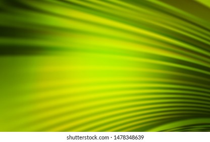 Light Green, Yellow vector backdrop with bent lines. A completely new colorful illustration in simple style. A new texture for your  ad, booklets, leaflets.