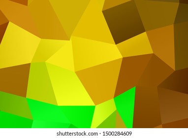 Light Green, Yellow vector backdrop with rhombus. Decorative design in abstract style with rectangles. Modern template for your landing page.