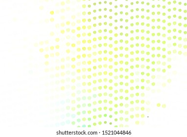 Light Green, Yellow vector backdrop with curved lines. Brand new colorful illustration in simple style. Brand new design for your ads, poster, banner.