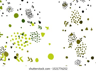 Light Green, Yellow vector backdrop with memphis shapes. Simple colorful illustration with abstract gradient shapes. Elegant design for wallpapers.