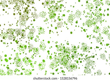 Light Green, Yellow vector backdrop with memphis shapes. Colorful chaotic forms with gradient in modern style. Background for a cell phone.