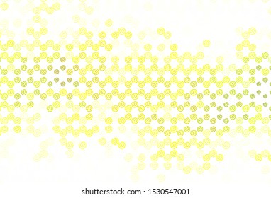 Light Green, Yellow vector backdrop with bent lines. A circumflex abstract illustration with gradient. New composition for your brand book.