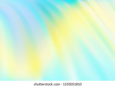 Light Green, Yellow vector backdrop with bent lines. Shining crooked illustration in marble style. Textured wave pattern for backgrounds.
