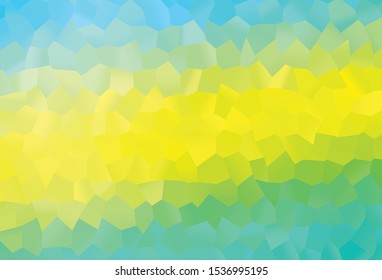 Light Green, Yellow vector backdrop with hexagons. Illustration with set of colorful hexagons. New design for website's poster, banner.