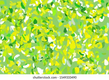 Light Green, Yellow vector backdrop with abstract shapes. Colorful chaotic forms with gradient in modern style. Background for a cell phone.
