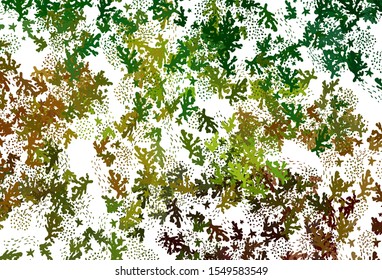 Light Green, Yellow vector backdrop with memphis shapes. Colorful chaotic forms with gradient in modern style. Modern design for your business card.