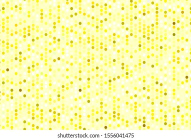 Light Green, Yellow vector backdrop with dots. Illustration with set of shining colorful abstract circles. New template for your brand book.