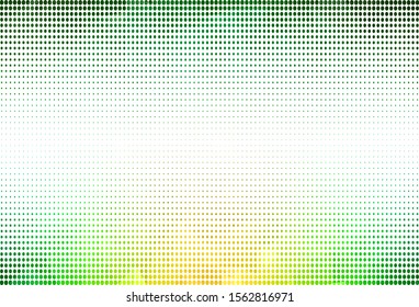 Light Green, Yellow vector  backdrop with dots. Illustration with set of shining colorful abstract circles. Pattern for futuristic ad, booklets.