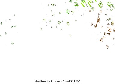 Light Green, Yellow vector backdrop with long lines. Modern geometrical abstract illustration with staves. Pattern for business booklets, leaflets.