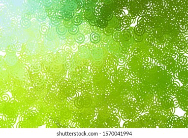 Light Green, Yellow vector backdrop with wry lines. Creative illustration in halftone style with gradient. Abstract style for your business design.