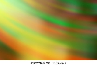 Light Green, Yellow vector backdrop with wry lines. Creative illustration in halftone style with gradient. A completely new design for your business.