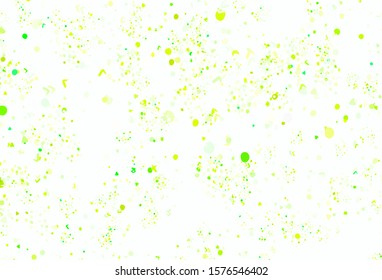 Light Green, Yellow vector backdrop with memphis shapes. Decorative design in abstract style with random forms. Simple design for your web site.