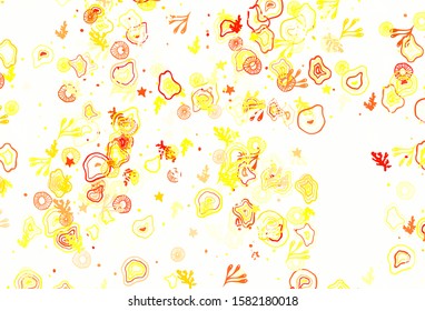 Light Green, Yellow vector backdrop with memphis shapes. Illustration with colorful gradient shapes in abstract style. Background for a cell phone.