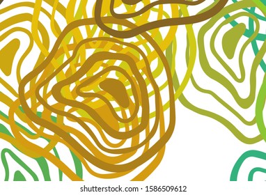 Light Green, Yellow vector backdrop with wry lines. Brand new colorful illustration in simple style. Pattern for your business design.
