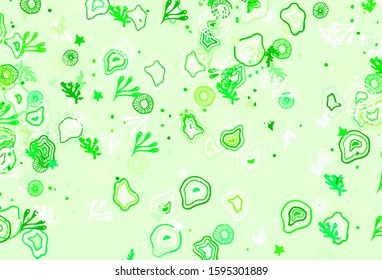 Light Green, Yellow vector backdrop with memphis shapes. Simple colorful illustration with abstract gradient shapes. Background for a cell phone.