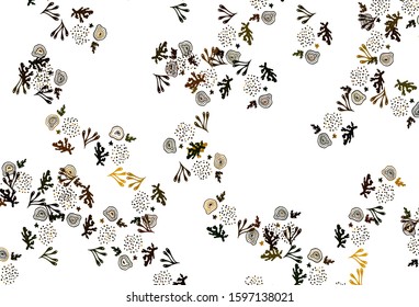 Light Green, Yellow vector backdrop with memphis shapes. Colorful chaotic forms with gradient in modern style. Background for a cell phone.