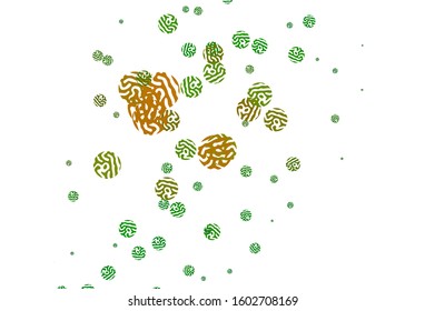 Light Green, Yellow vector backdrop with memphis shapes. Colorful chaotic forms with gradient in modern style. Elegant design for wallpapers.