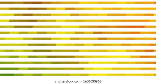 Light Green, Yellow vector backdrop with lines. Repeated lines on abstract background with gradient. Pattern for websites, landing pages.