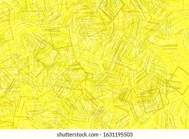 Light Green, Yellow vector backdrop with lines, circles, rhombus. Illustration with colorful circles, triangles, rectangles. Pattern for booklets, leaflets
