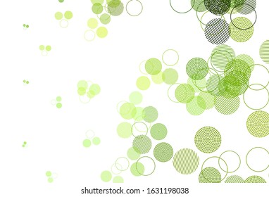 Light Green, Yellow vector backdrop with dots. Illustration with set of shining colorful abstract circles. Design for your business advert.