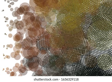 Light Green, Yellow vector backdrop with dots. Abstract illustration with colored bubbles in nature style. Design for poster, banner of websites.