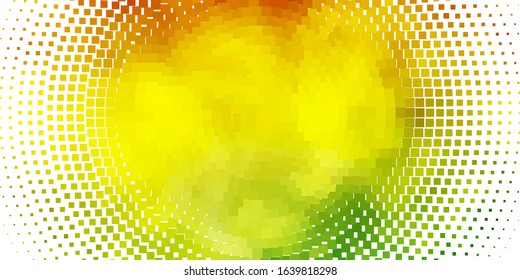 Light Green, Yellow vector backdrop with rectangles. Abstract gradient illustration with rectangles. Pattern for commercials, ads.